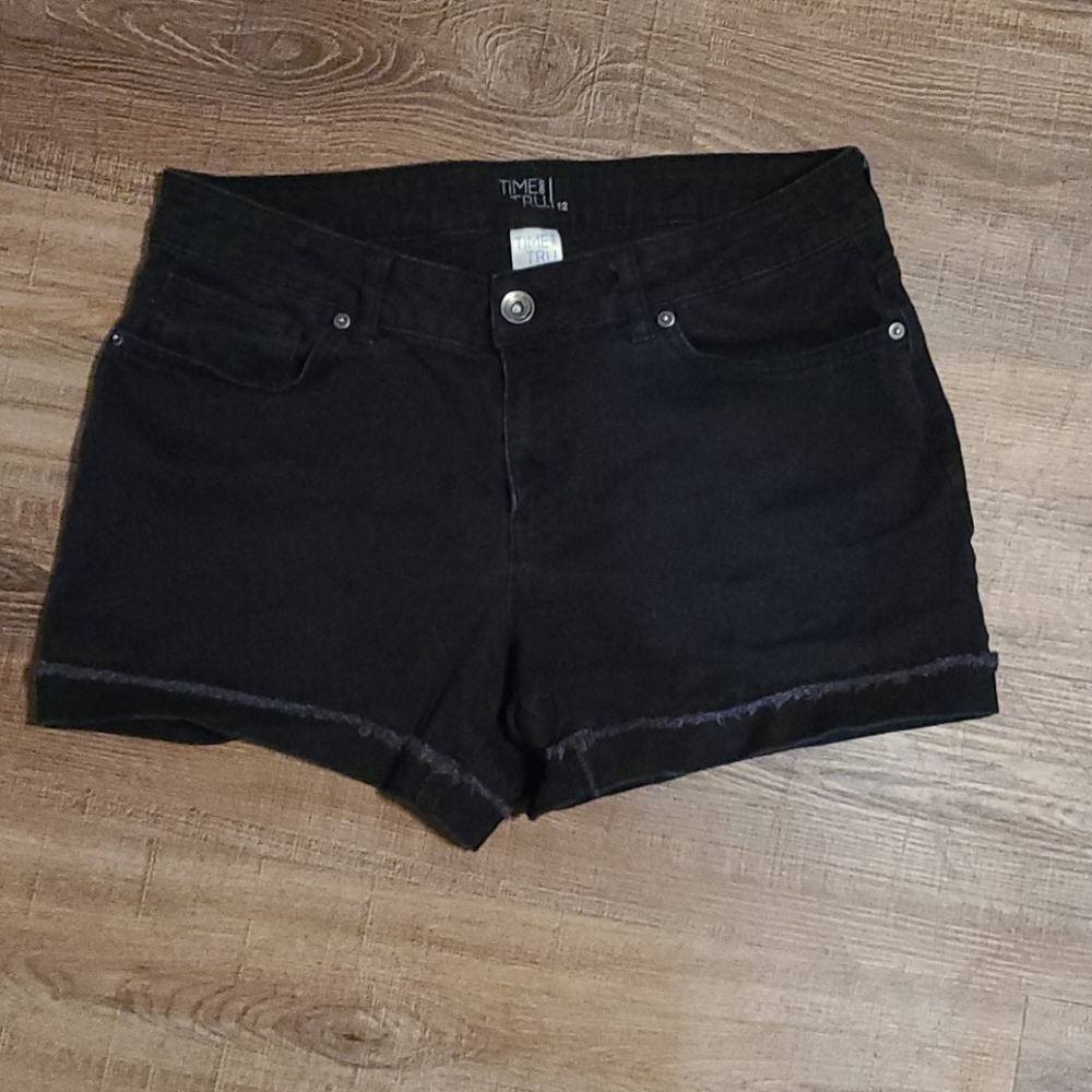 Black Denim Shorts